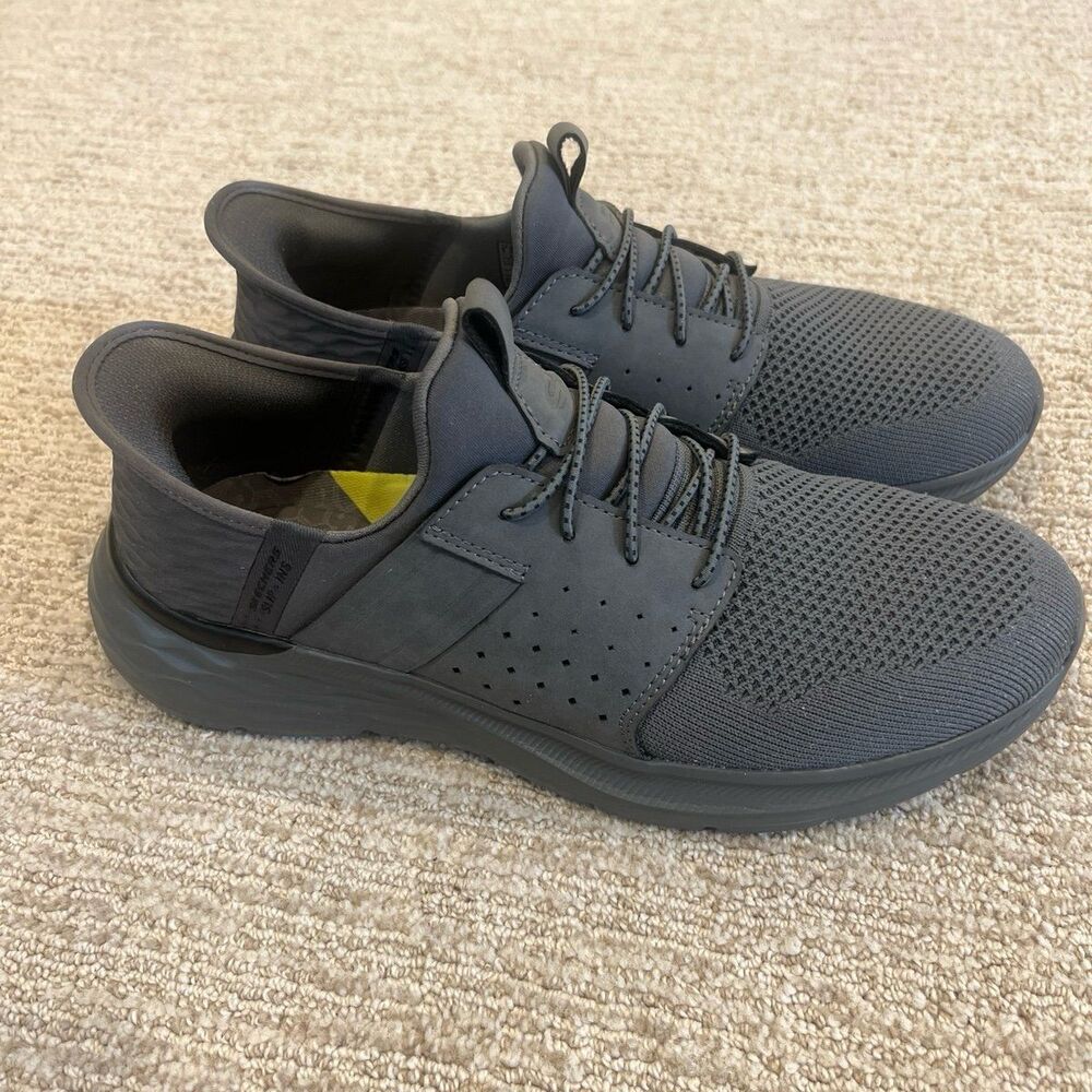 Skechers Slip-Ins Black Gray Goodyear Arch Fit Sneakers Men’s 9